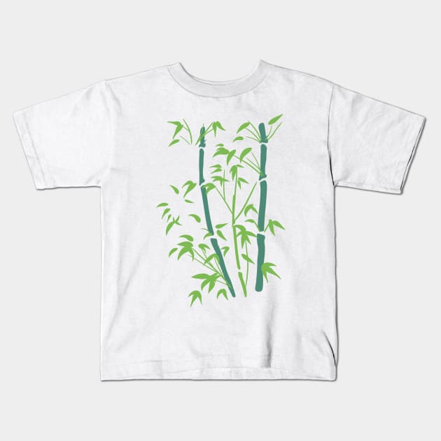 Bamboo Branches Kids T-Shirt by SWON Design